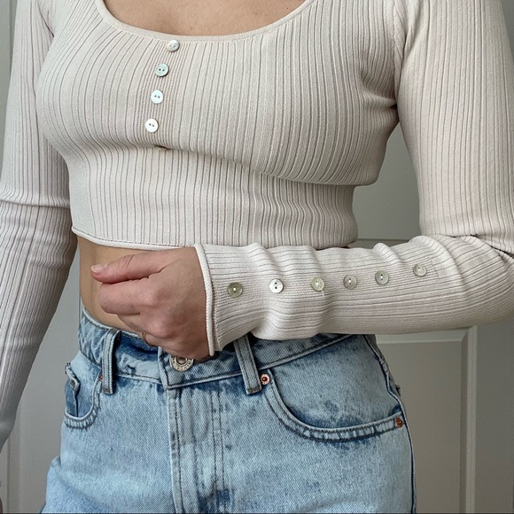 ZARA Cropped Knit Top - Picture 5 of 12